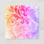 Tijdelijk kleurrijk artistiek vierkante visitekaartje (Achterkant)