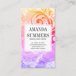 Tijdelijk kleurrijk artistiek visitekaartje