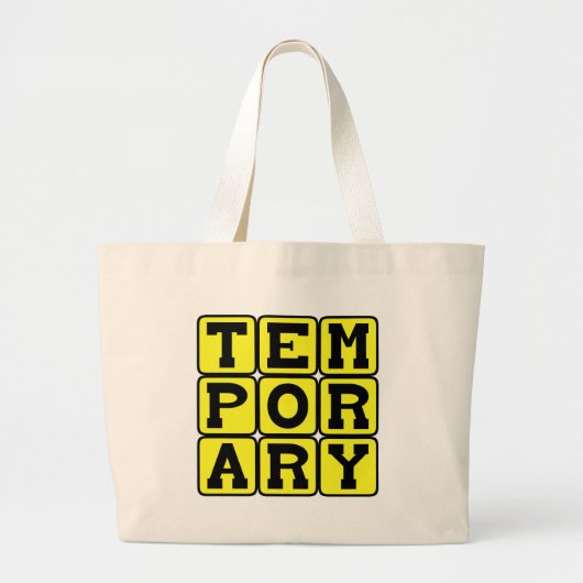 Tijdelijk, kortlopend grote tote bag (Voorkant)