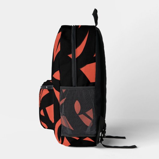 Tijdelijk kunstwerk Oranje/zwart drawstring tas (Rechts)