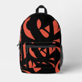 Tijdelijk kunstwerk Oranje/zwart drawstring tas (Voorkant)