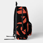 Tijdelijk kunstwerk Oranje/zwart drawstring tas (Links)