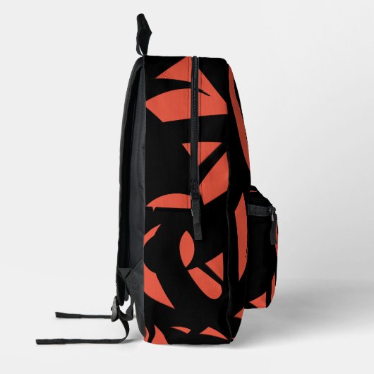 Tijdelijk kunstwerk Oranje/zwart drawstring tas (Links)