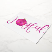 Tijdelijk leuk roze en wit folie feestdagenkaart (Gedraaid)