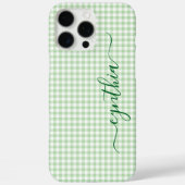 Tijdelijk lichtgroen geruit signatuur Case-Mate iPhone case (Achterkant)