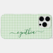 Tijdelijk lichtgroen geruit signatuur Case-Mate iPhone case (Achterkant (horizontaal))