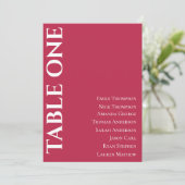 Tijdelijk Magenta Weddenschappen Tafelschema (Staand voorkant)