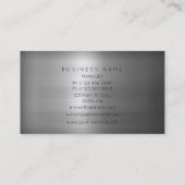 Tijdelijk minimalisme metalen zilver grijs vip visitekaartje (Achterkant)