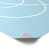 Tijdelijk minimalistisch Abstract lijnpasta blauw Poster (Hoek)