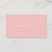 Tijdelijk minimalistisch script foto Blush Pink Visitekaartje (Voorkant)