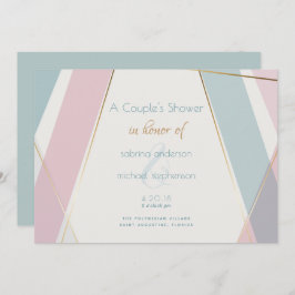 Tijdelijk modern Blauwgroen Roos voor geometrische Kaart