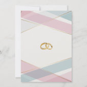 Tijdelijk modern Blauwgroen Roos voor geometrische Kaart (Achterkant)