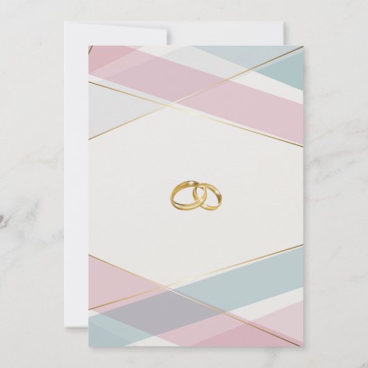 Tijdelijk modern Blauwgroen Roos voor geometrische Kaart (Achterkant)