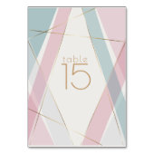 Tijdelijk modern Blauwgroen Roos voor geometrische Kaart (Achterkant)