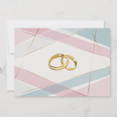 Tijdelijk modern Blauwgroen Roos voor geometrische Kaart (Achterkant)