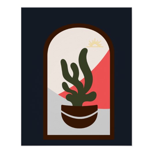 Tijdelijk modern Classic Boho Glossy Poster (Voorkant)