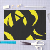 Tijdelijk modern geel / zwart tissuepapier (Craft)