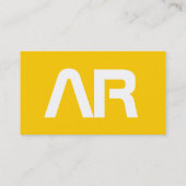 Tijdelijk monogram Geel Visitekaartje (Achterkant)