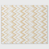 Tijdelijk neutraal wit chevron-patroon cadeaupapier (Vlak)
