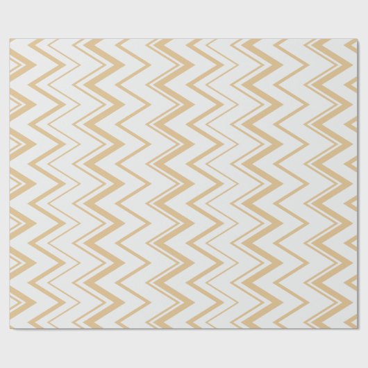Tijdelijk neutraal wit chevron-patroon cadeaupapier (Vlak)
