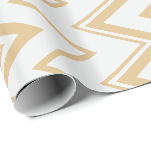 Tijdelijk neutraal wit chevron-patroon cadeaupapier (Rol Hoek)