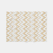 Tijdelijk neutraal wit chevron-patroon fleece deken (Voorkant (Horizontaal))