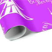 Tijdelijk Paars en wit kerstfeest Cadeaupapier (Rol Hoek)