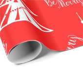 Tijdelijk rood en wit kerstfeest cadeaupapier (Rol Hoek)