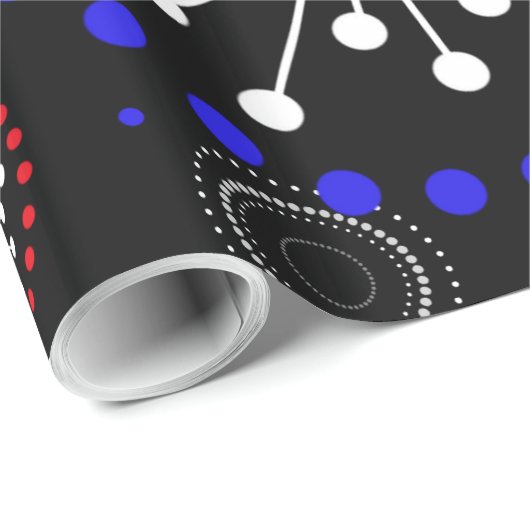 Tijdelijk rood wit vuurwerk cadeaupapier (Rol Hoek)