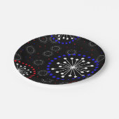 Tijdelijk rood wit vuurwerk papieren bordje (Gekanteld)