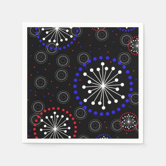 Tijdelijk rood wit vuurwerk servet (Voorkant)