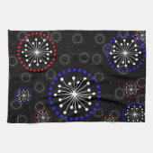 Tijdelijk rood wit vuurwerk theedoek (Horizontaal)