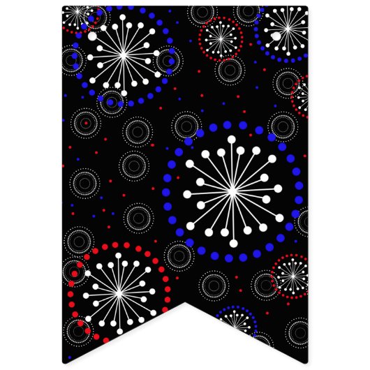 Tijdelijk rood wit vuurwerk vlaggetjes (Tweede vlag)