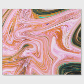 Tijdelijk roze marmer Abstract Cadeaupapier (Vlak)