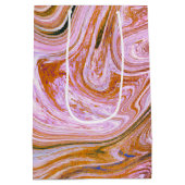 Tijdelijk roze marmer Abstract Medium Cadeauzakje (Achterkant)