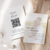 Tijdelijk script Moderne foto QR CODE RSVP Kaart