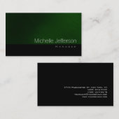 Tijdelijk standaard groen zwart Visitekaartje (Voorkant / Achterkant)