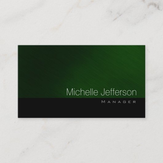 Tijdelijk standaard groen zwart Visitekaartje (Voorkant)