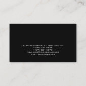 Tijdelijk standaard zwart grijs Visitekaartje (Achterkant)