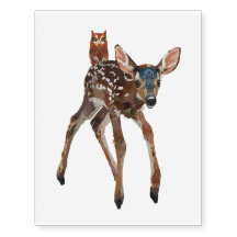 tijdelijk Tattoo met FAWN en AMBER OWL