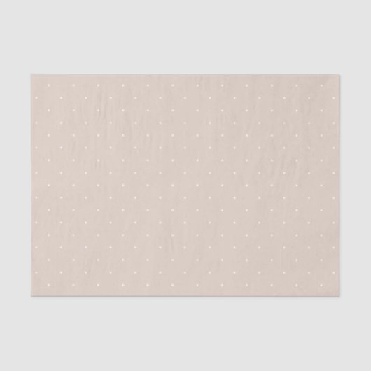 Tijdelijk Verfijnd Witte Stippen Op Beige Minimaal Tissuepapier (Voorkant)