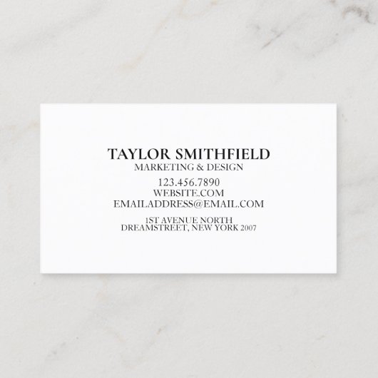  tijdelijk Visitekaartje van Chalkboard (Achterkant)