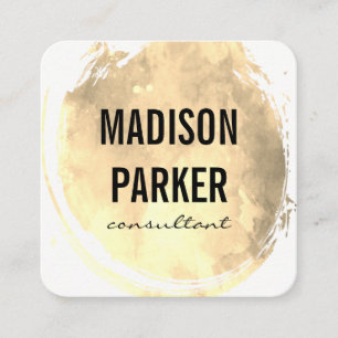 Tijdelijk Waterverf goud geborsteld Vierkante Visitekaartje
