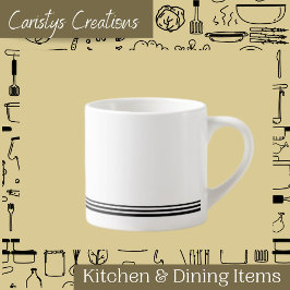 Tijdelijk wit met Stripes Espresso-Mok Espresso Kop