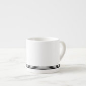 Tijdelijk wit met Stripes Espresso-Mok Espresso Kop (Voorkant rechts)