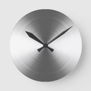 Tijdelijk zilverstralend patroon ronde klok