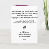 Tijdelijk zomergeheugen kaart (Achterkant)