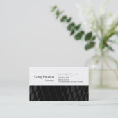 Tijdelijk zwart grijs wit Visitekaartje (Staand voorkant)