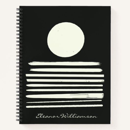 Tijdelijk zwart-wit, Abstract, gepersonaliseerd Notitieboek (Voorkant)