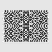 Tijdelijk zwart-wit geometrisch patroon tissuepapier (Voorkant)